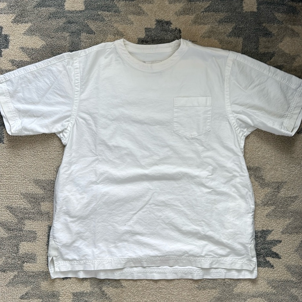Sacai Oxford-cloth short sleeve shirt